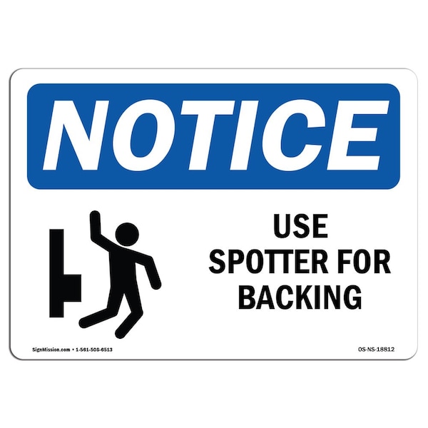 Sign, 3.5" H, Use Spotter For Backing Sign With Symbol, Landscape, NS-D-35-L-18812-10PK